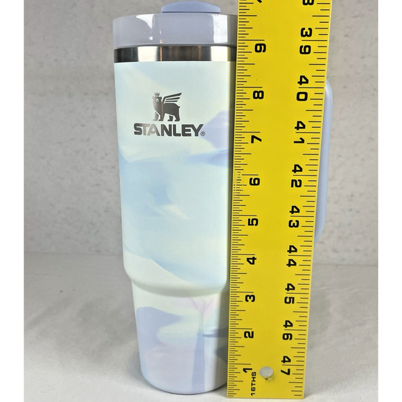 Stanley Quencher H2.0 Flowstate Tumbler 30 oz Iris Light Blue Swirl NO STRAW - Picture 10 of 11